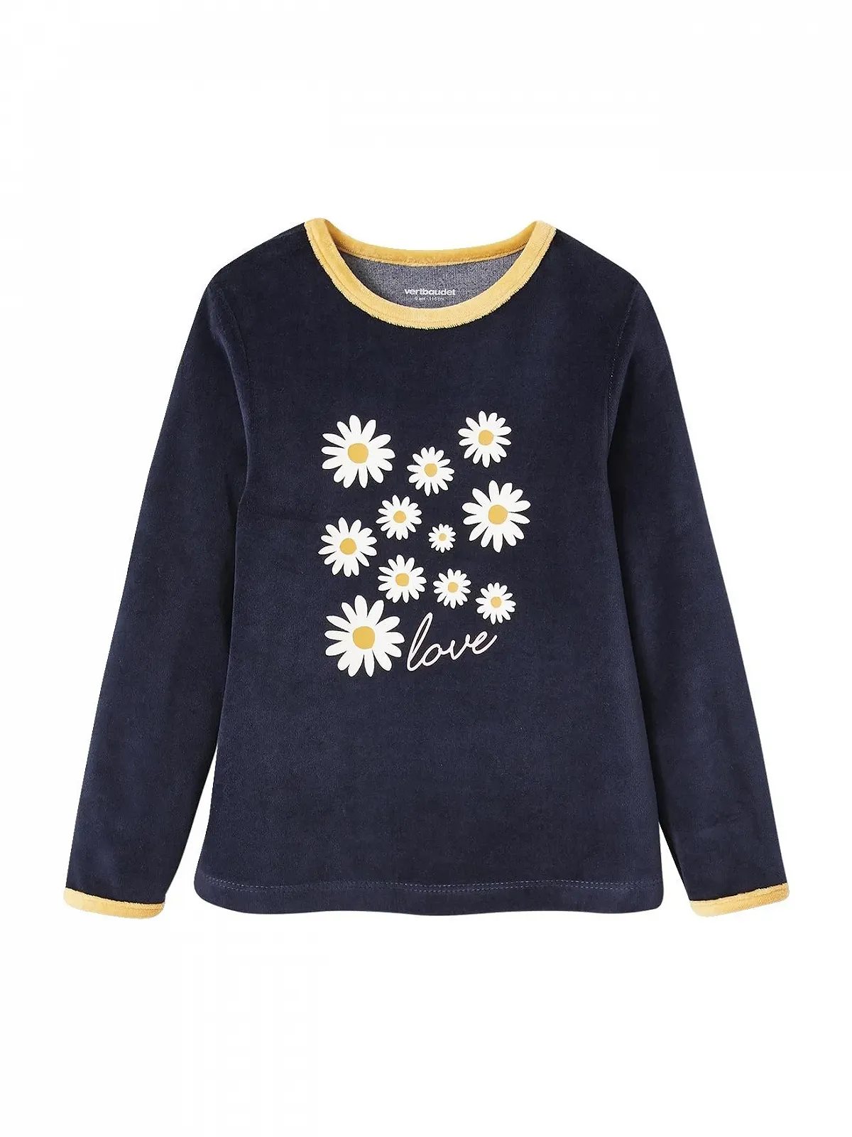 Комплект піжам VERBAUDET 2 шт, дитячі, велюрові, маргаритки, фото №4 Комплект піжам VERBAUDET 2 шт, дитячі, велюрові, маргаритки, фото №4