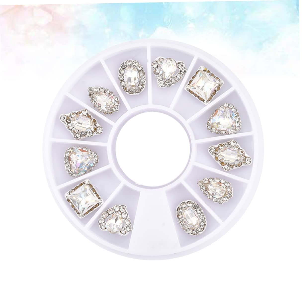 Стразы для ногтей Healvian Кристаллы для блестящего маникюра 12 сеток, фото №7