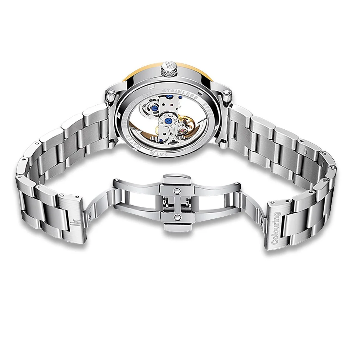 Автоматические часы Alienwork Серебристый Серебряно-золотой/серебряный/серебряный, фото №5 Автоматические часы Alienwork Серебристый Серебряно-золотой/серебряный/серебряный, фото №5