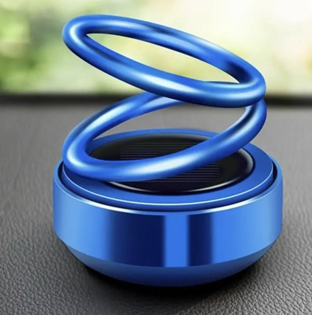 Ароматизатор в автомобиль Левитирующие кольца от солнечного света MIO 1 сменный картридж Синий 050966, фото №3