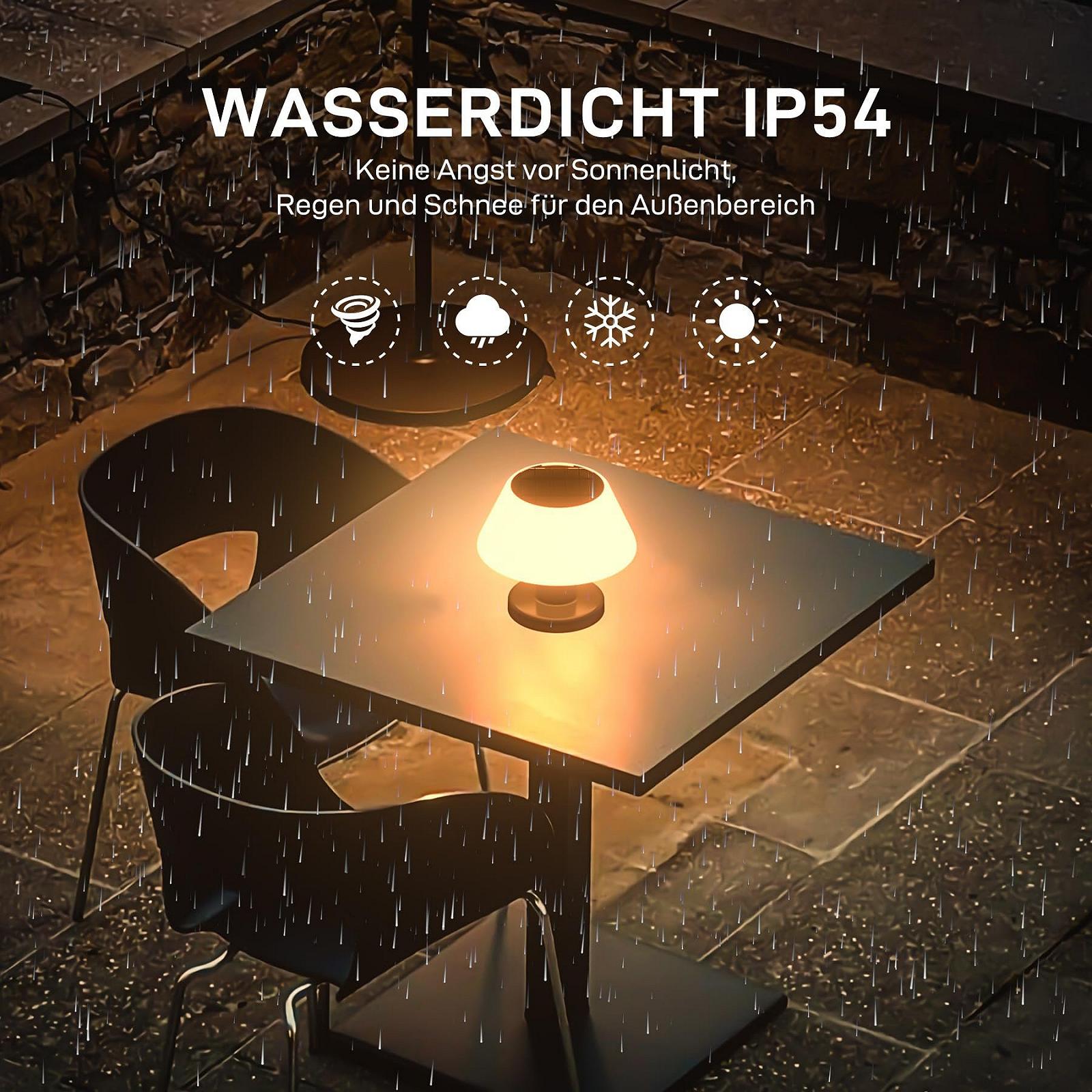 Настільна лампа LED Solar Table Lamp вулична з регулюванням яскравості на сонячній енергії та USB 2 в 1 Теплий білий 2 шт., фото №5