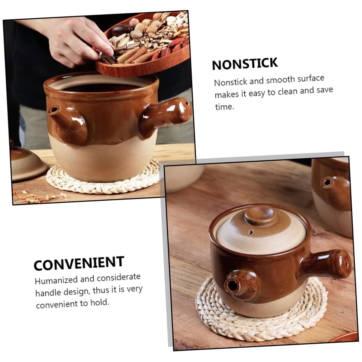 Чайник керамічний для китайської медицини термостійкий з кришкою, фото №2