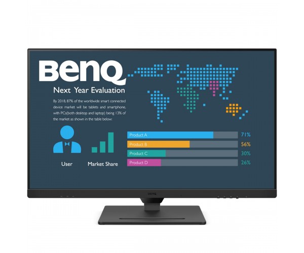 Монітор TFT 31.5" BenQ BL3290QT IPS 2K QHD 75Hz HDMI DP DP-out USB-C HAS USB-hub колонки чорний, фото №4