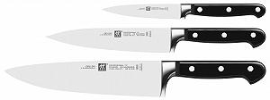 Набір ножів Zwilling Professional S, 3 шт., ніж для очищення/прикрашання, ніж для м'яса, ніж шеф-кухаря, спеціальна нержавіюча сталь, пластикова ручка - Фото 1