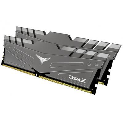 Оперативна пам'ять для ПК DDR4 16GB 2x8GB 3200 MHz T-Force Dark Z Gray Team TDZGD416G3200HC16CDC01, фото №2
