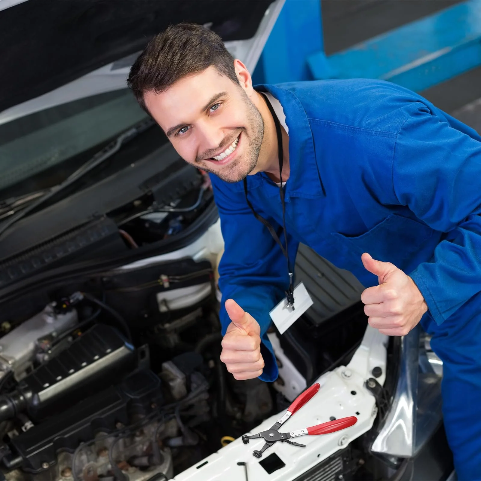 Клещи V-образные sourcing map для хомутов шлангов, топливных магистралей, линий охлаждения, автомобилей, радиаторов охлаждения, водяных шлангов, фото №5 Клещи V-образные sourcing map для хомутов шлангов, топливных магистралей, линий охлаждения, автомобилей, радиаторов охлаждения, водяных шлангов, фото №5