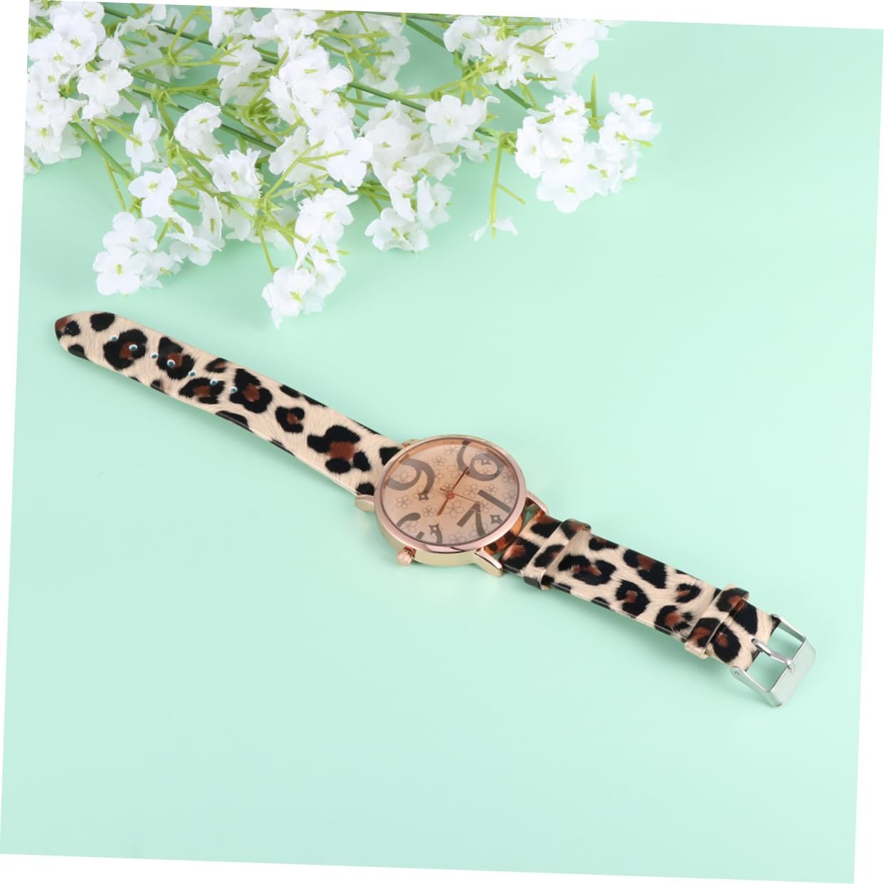 Цифровые часы LIFKOME Женские Часы с PU кожаным ремешком Белый, фото №3