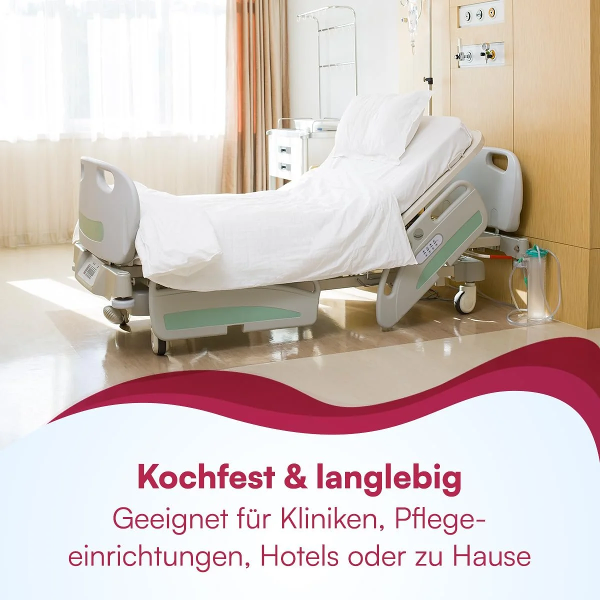 Простирадло Clinotest гладка, біла, 100 % бавовна, 150 x 200 см, фото №6 Простирадло Clinotest гладка, біла, 100 % бавовна, 150 x 200 см, фото №6