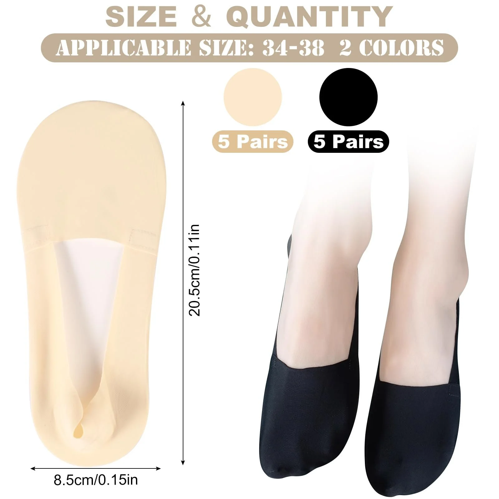 Жіночі шкарпетки Тип Ankle 34-38, дихаючі балетки шкарпетки літні, 10 пар, фото №2