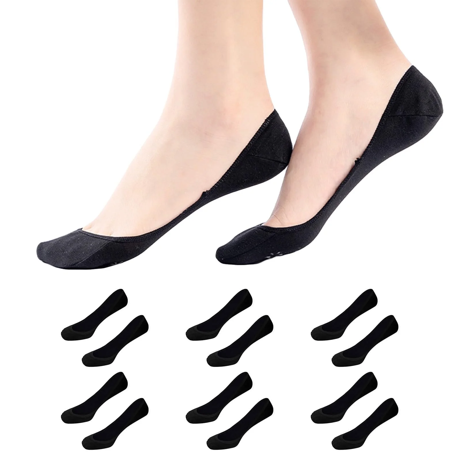 Носки-балетки No Show, 6 пар, фото №1