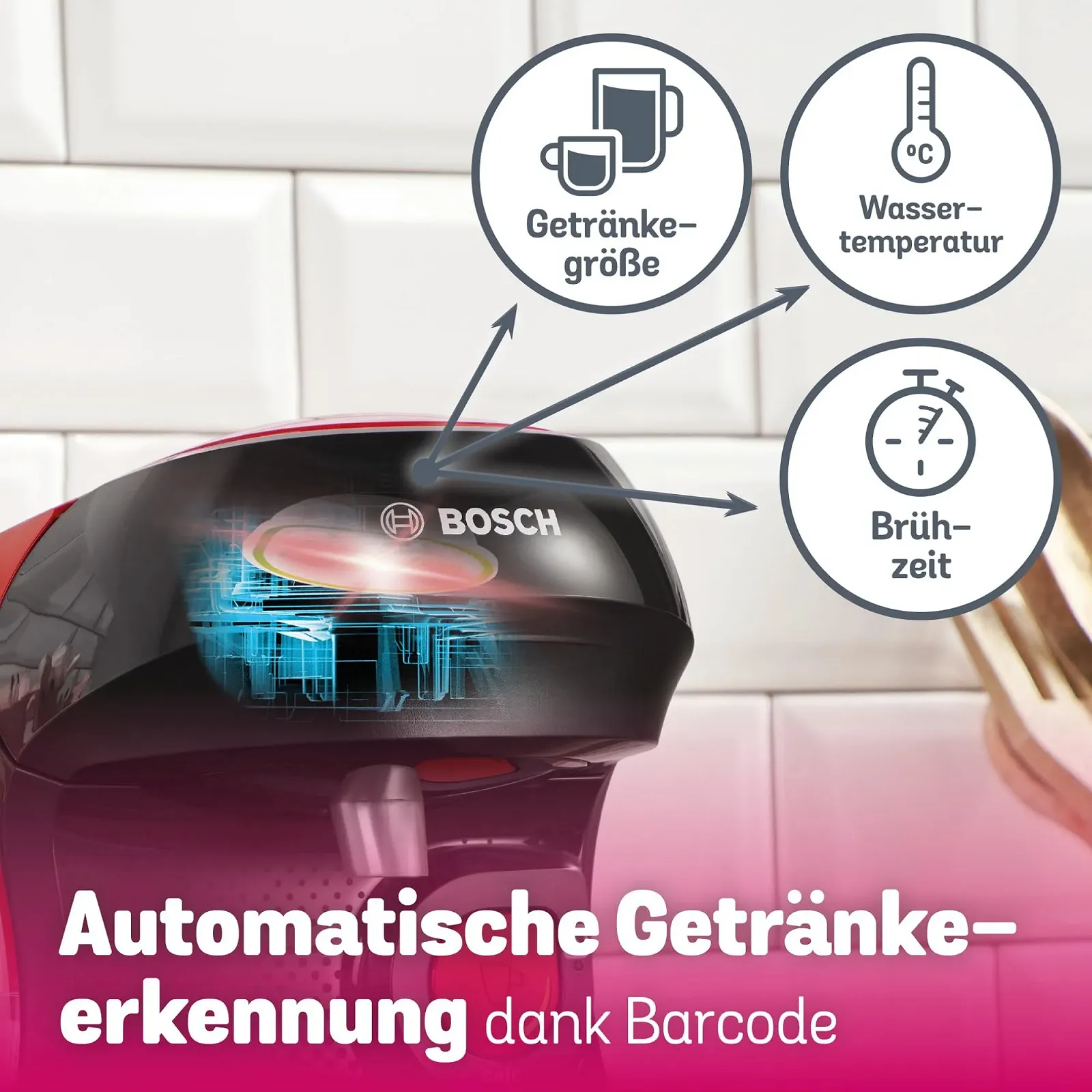 Капсульная кофемашина Bosch Tassimo Happy Friendly TAS103E, 1400 Вт, красно-черная, фото №9 Капсульная кофемашина Bosch Tassimo Happy Friendly TAS103E, 1400 Вт, красно-черная, фото №9