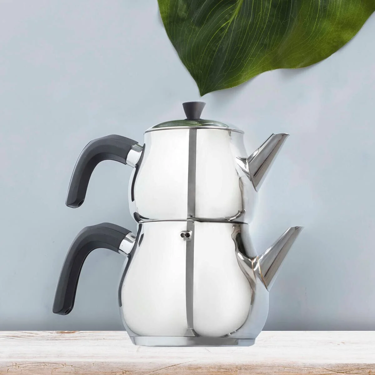 Набір Турецький Чайник-заварник Karaca Kayra Чорний, 1 Літр та 1.75 Літра, фото №4