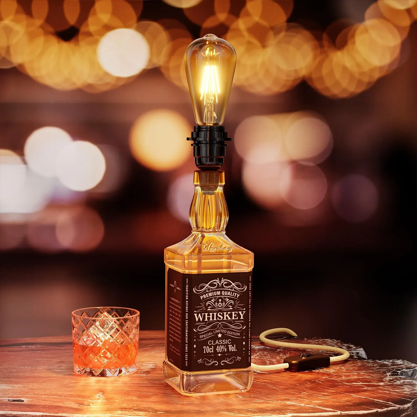 Настільна лампа ledscom.de Flako Cork E27 60 Вт Натуральний бежевий, фото №5