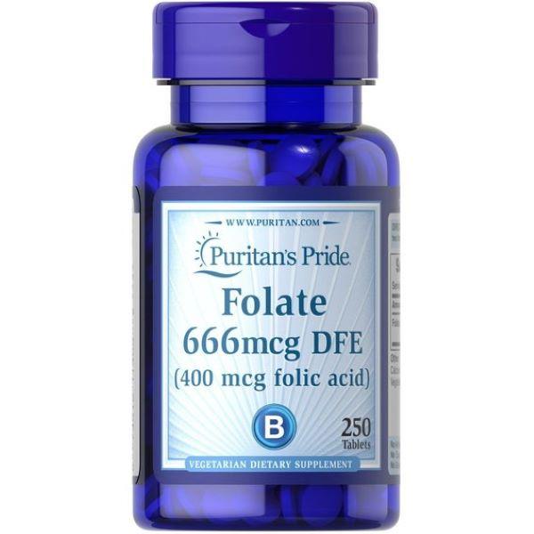 Фолиевая кислота Puritan's Pride Folic Acid 400 mcg 250 tabl, фото №1
