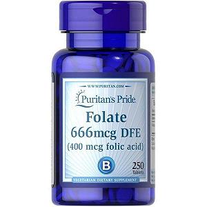 Фолиевая кислота Puritan's Pride Folic Acid 400 mcg 250 tabl - Фото 1