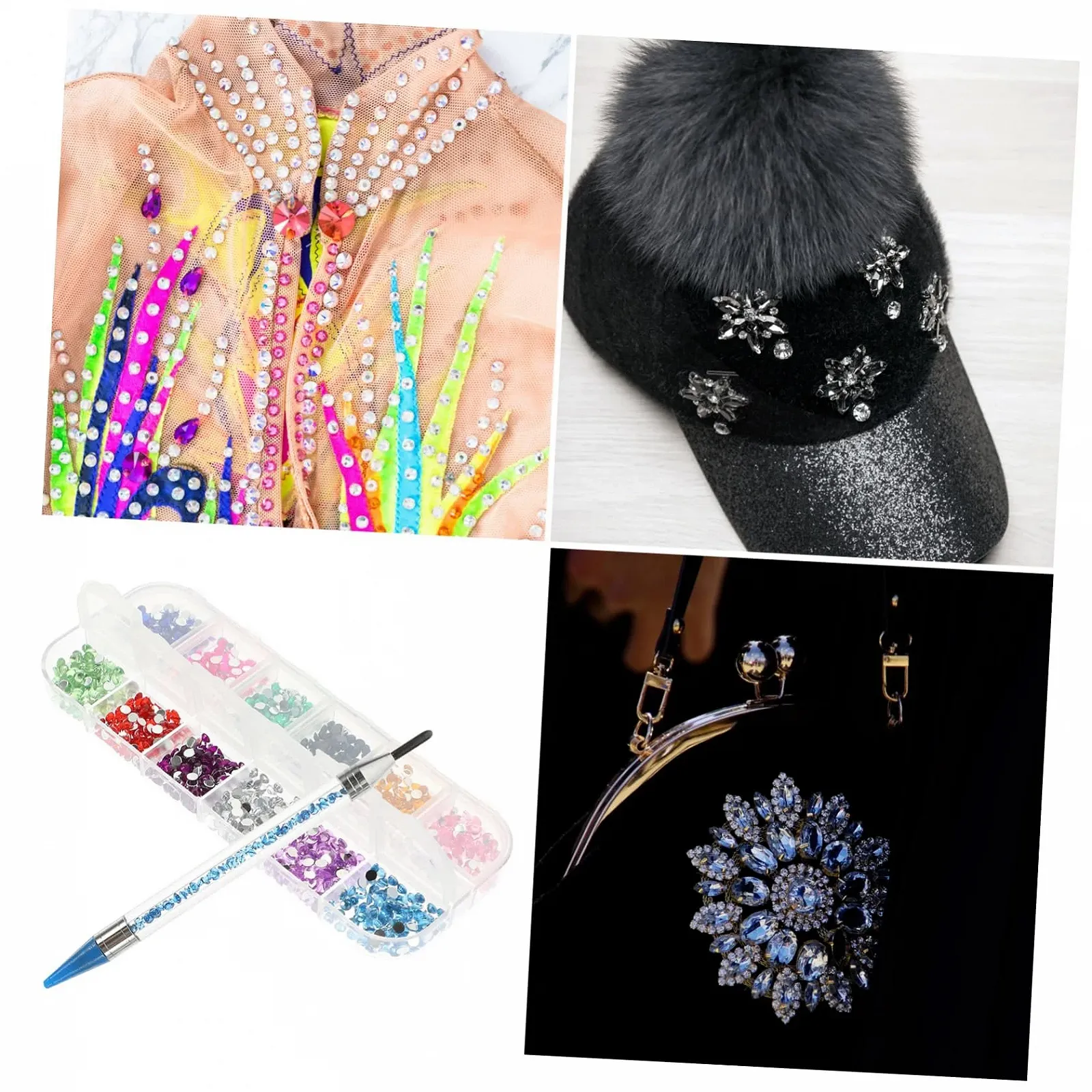 Набор для маникюра FRCOLOR 2 шт. Многофункциональный инструмент для точечной росписи Стразы Декоративная ручка для ногтей и поделок Синий, фото №8