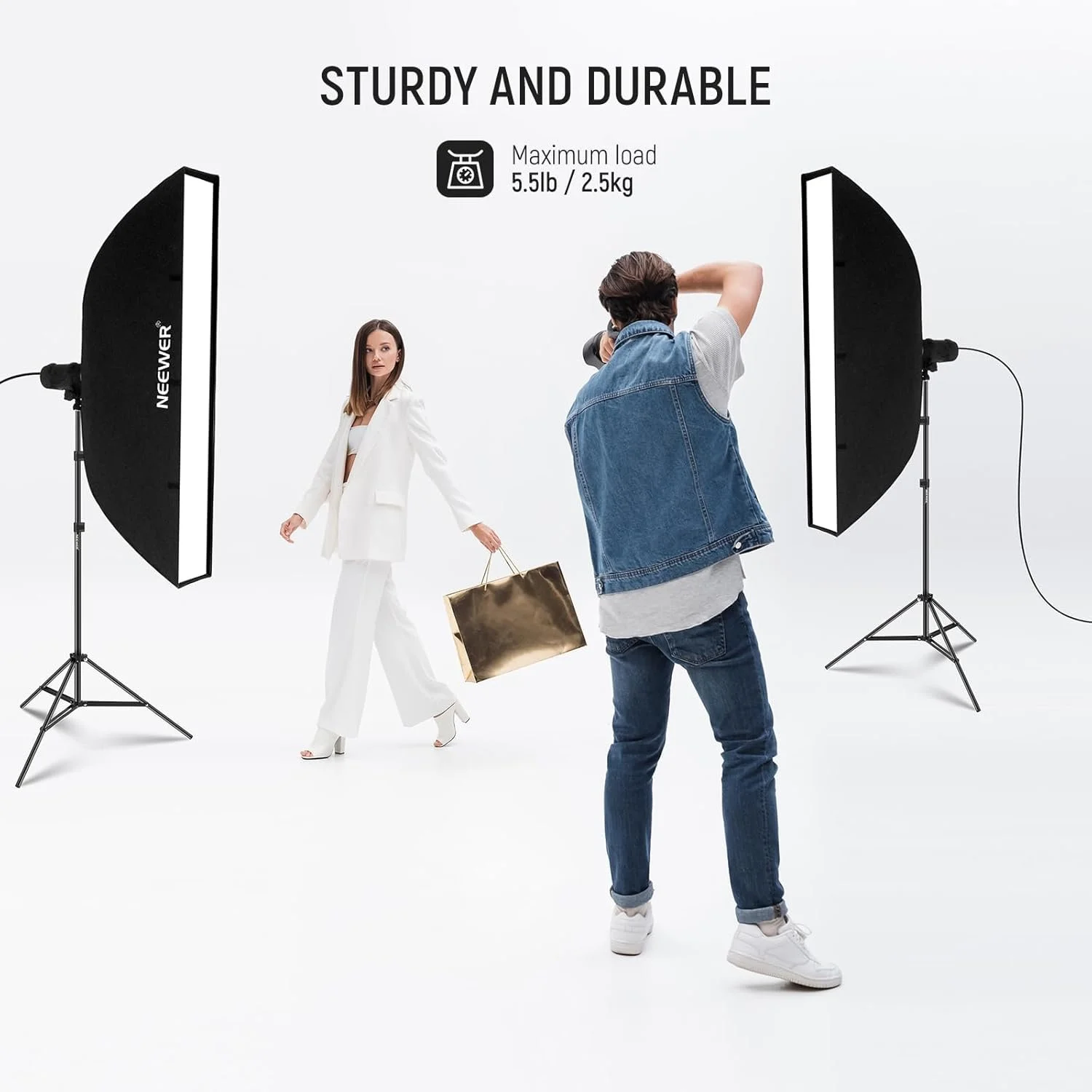 Комплект штативів Neewer ST210 210 см 2шт Чорний, фото №4 Комплект штативів Neewer ST210 210 см 2шт Чорний, фото №4