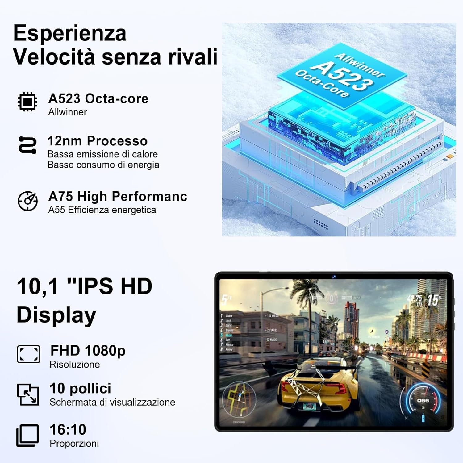 Планшет 10.1" DMOAO D3 4+14/128Gb 8 ядер Android 14 6000 mAh Чорний, фото №4