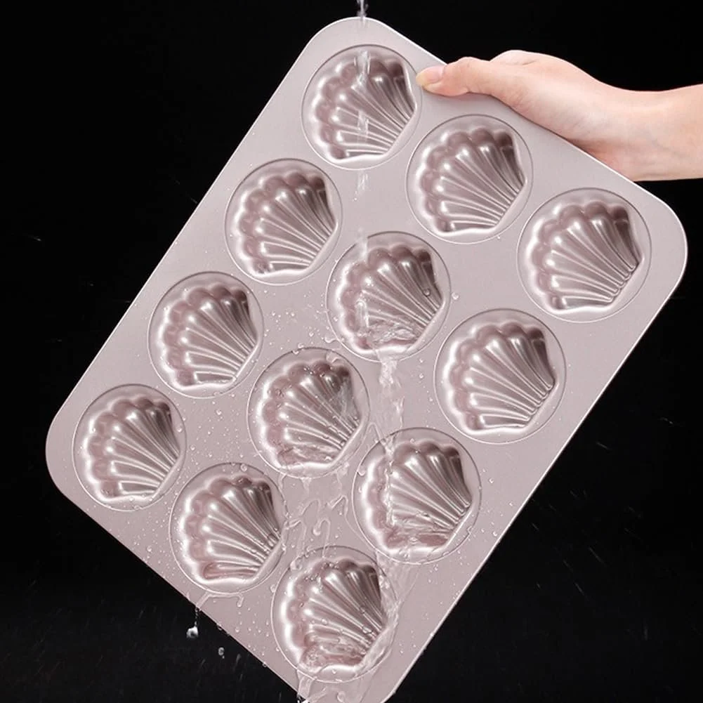 Форма для мадлен CANDeal на 12 ячеек антипригарная в форме ракушек Champagne Gold, фото №2 Форма для мадлен CANDeal на 12 ячеек антипригарная в форме ракушек Champagne Gold, фото №2