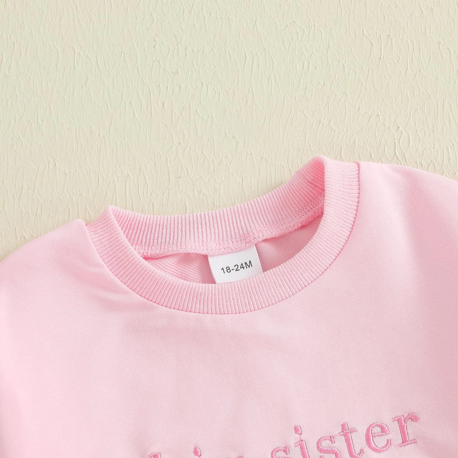 XIXIMAON Детская Одежда для Девочки Осенний Большой Сестры Маленькой Сестры Комплект Одежды Новорожденная Вышивка Буквой Бантом Лонгслив Ромпер Детский Свитшот Зимние Топы, фото №3