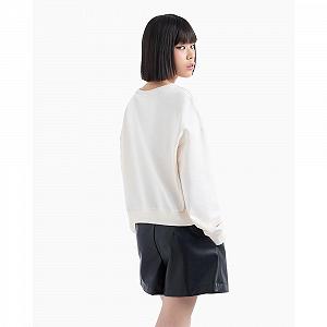 Женская Толстовка Armani Exchange Sustainable, Black Edition, Круглый Вырез Черный synthetic.ua - Фото 1