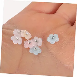 Цветы Healeved 3 шт. для дизайна ногтей, красочные стразы для украшения ногтей DIY, элегантная форма цветка для натуральных и искусственных ногтей Pro Packung synthetic.ua - Фото 1