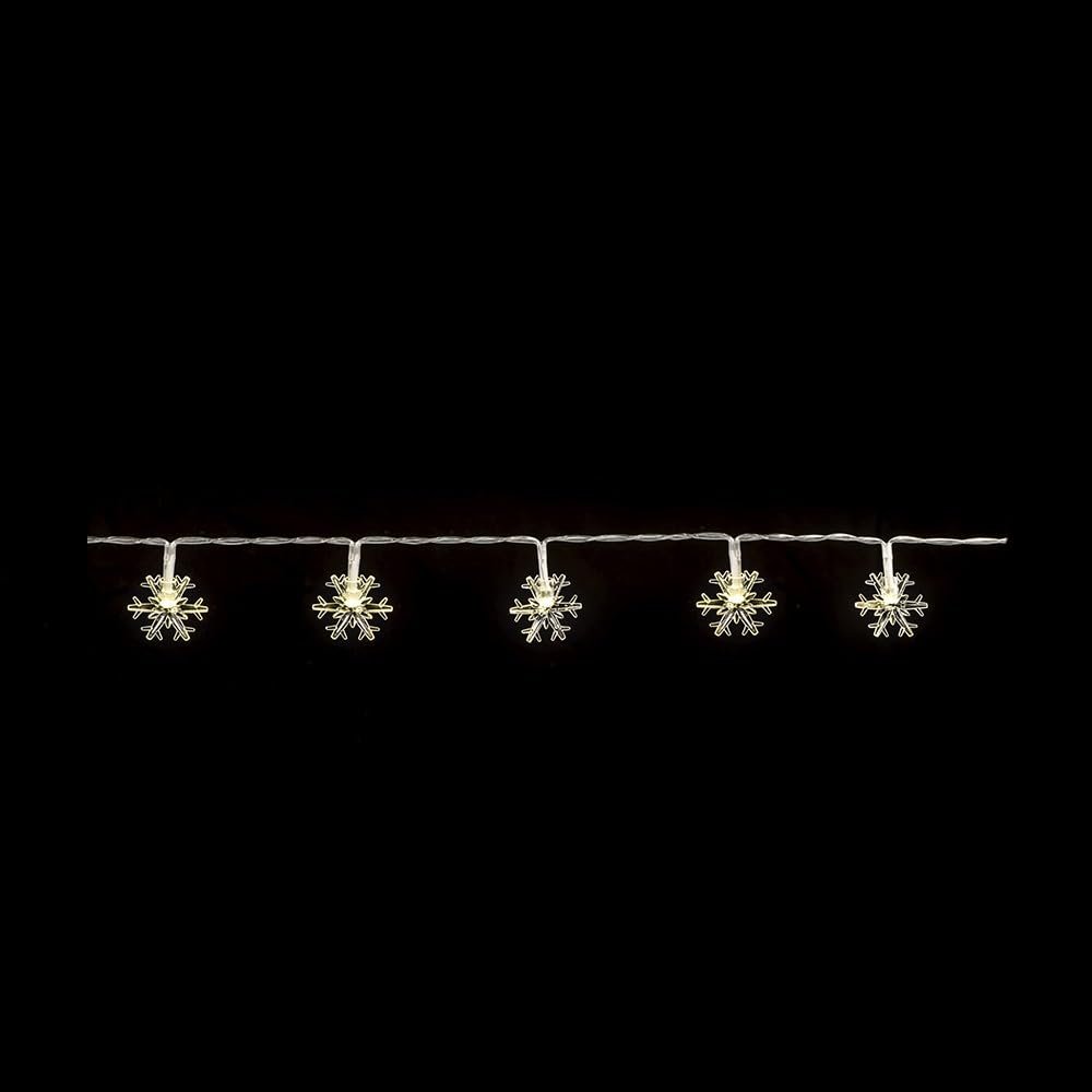 Світлодіодна гірлянда Ideen mit Herz Сніжинки 40 LED Теплий білий, довжина 610 см, фото №5