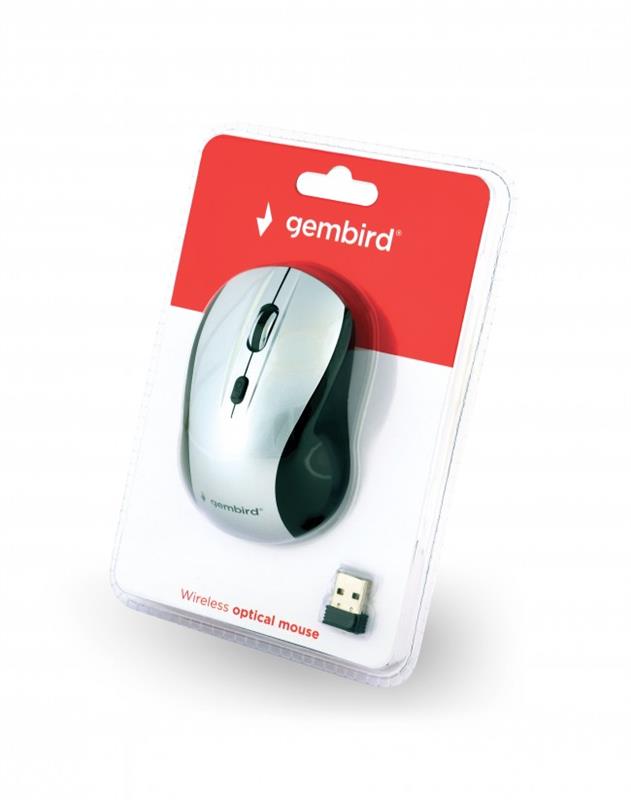 Комп'ютерна мишка бездротова Gembird MUSW-4B-02-BS Black/Silver USB, фото №3