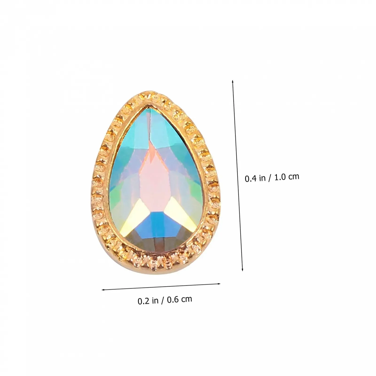 Стразы для ногтей Капля 30шт Золотой Сплав, фото №9