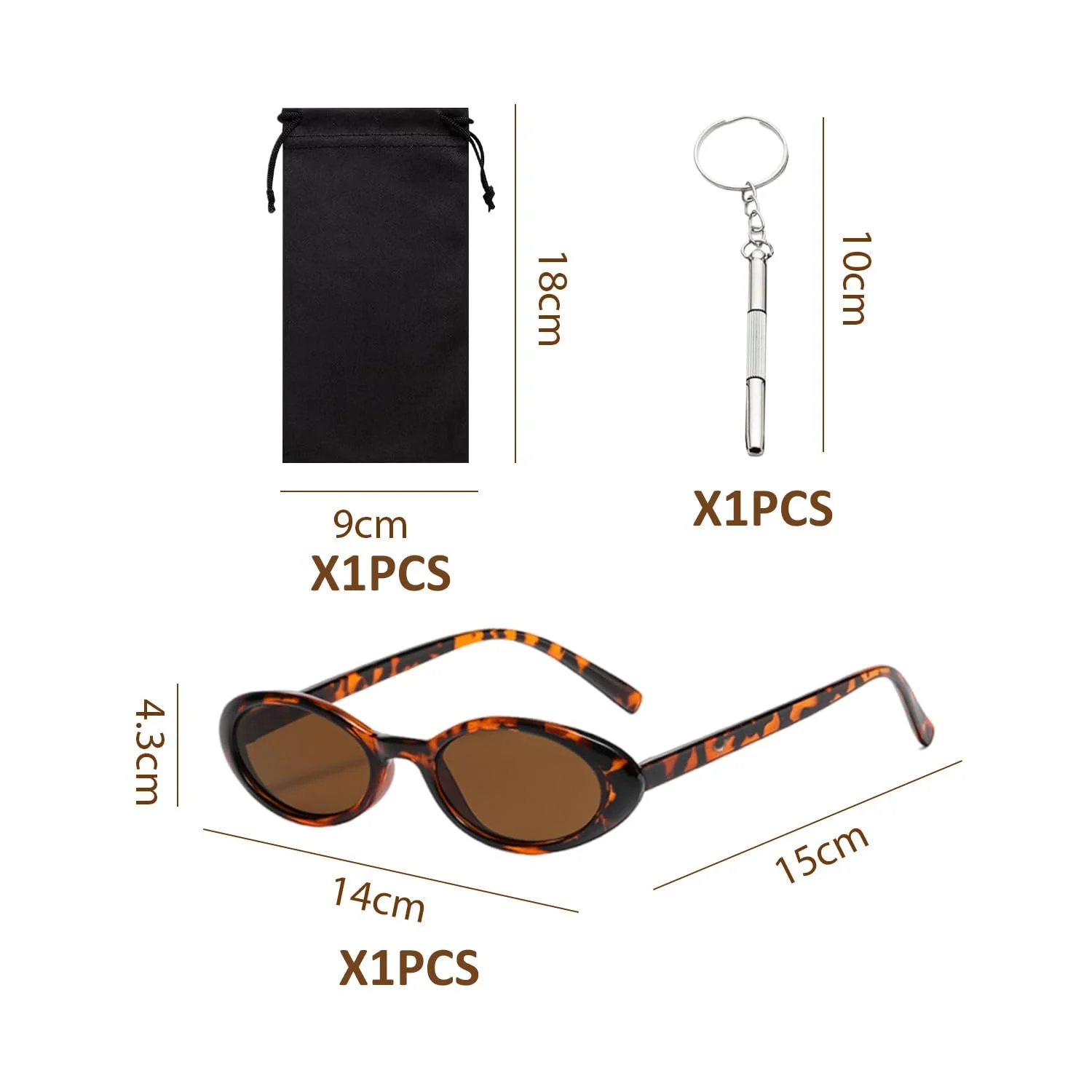 Сонцезахисні окуляри ретро CHROMACRAFT, овальні, поляризовані, модні, леопардовий колір, фото №2