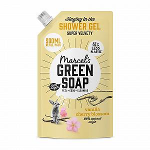 Гель для душа Marcel's Green Soap Ваниль и Цвет сакуры 500 мл (сменный блок) - Фото 1