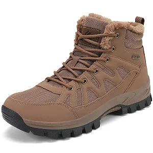 Мужские ботинки для хайкинга FLARUT, теплые зимние ботинки для улицы, для снега, трекинга - Фото 1