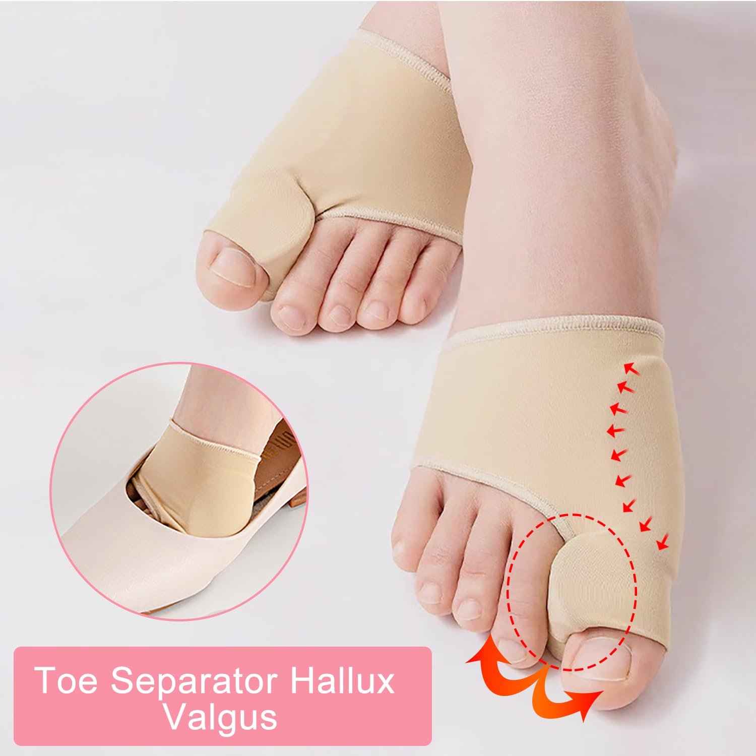 Шкарпетки Hallux Valgus, великий палець стопи та подушечка передньої частини стопи для полегшення болю, фото №6