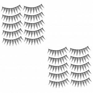 Ресницы Angoily 20 Paar Ложные Ресницы Мягкий Свет Короткие Черные Натуральные - Фото 1