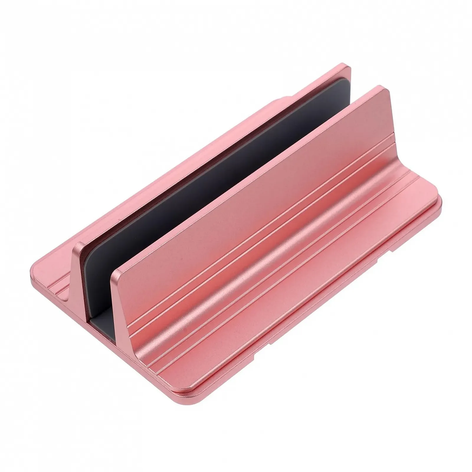 Вертикальная подставка для ноутбука Aluminium Alloy Регулируемая прочная подставка для планшета Настольная подставка для ноутбука и планшета Rose Gold, фото №1