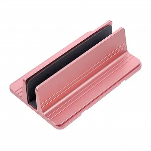 Вертикальная подставка для ноутбука Aluminium Alloy Регулируемая прочная подставка для планшета Настольная подставка для ноутбука и планшета Rose Gold - Фото 1