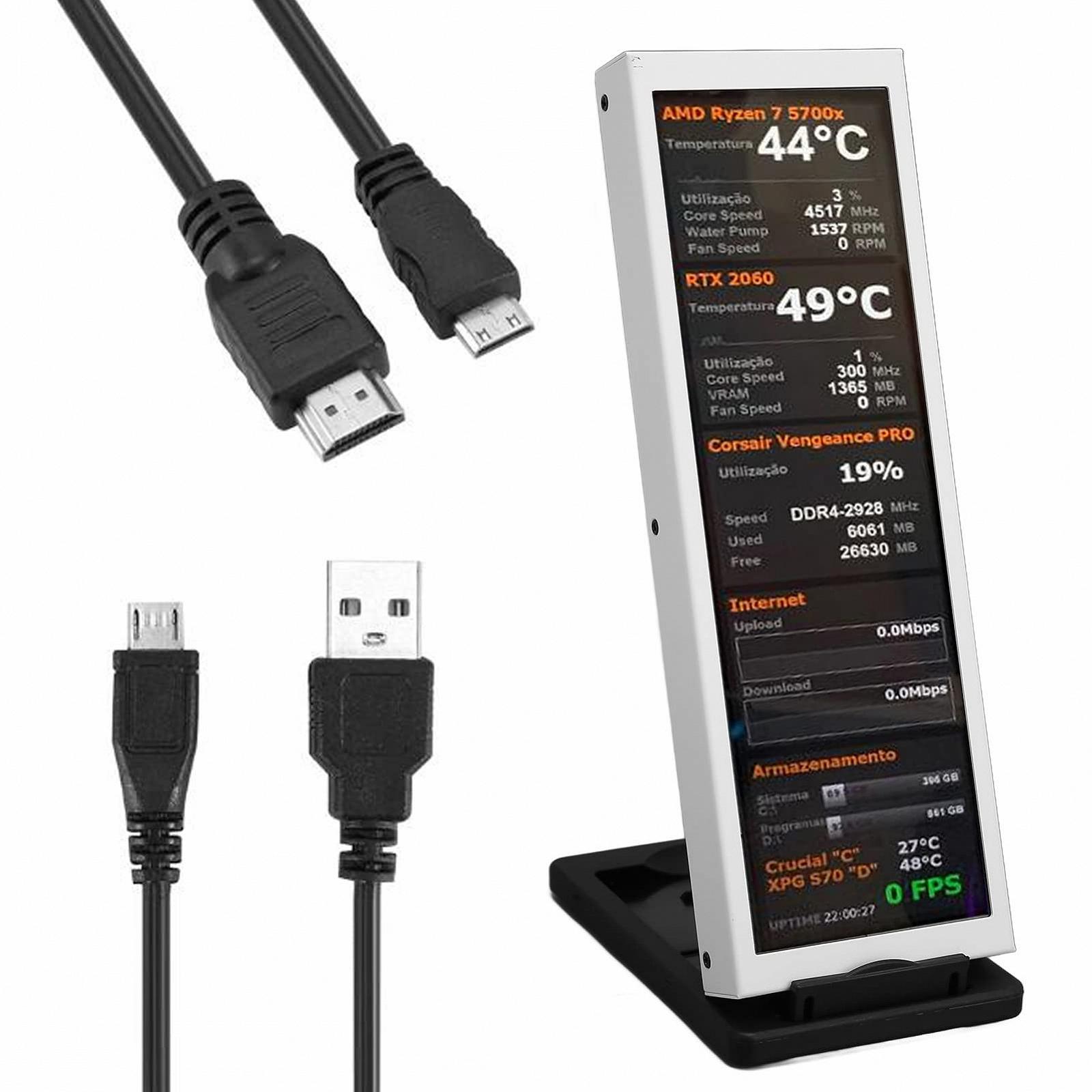 Монитор температуры PC Bewinner 7.9 дюймов USB IPS металлический корпус, фото №7 Монитор температуры PC Bewinner 7.9 дюймов USB IPS металлический корпус, фото №7