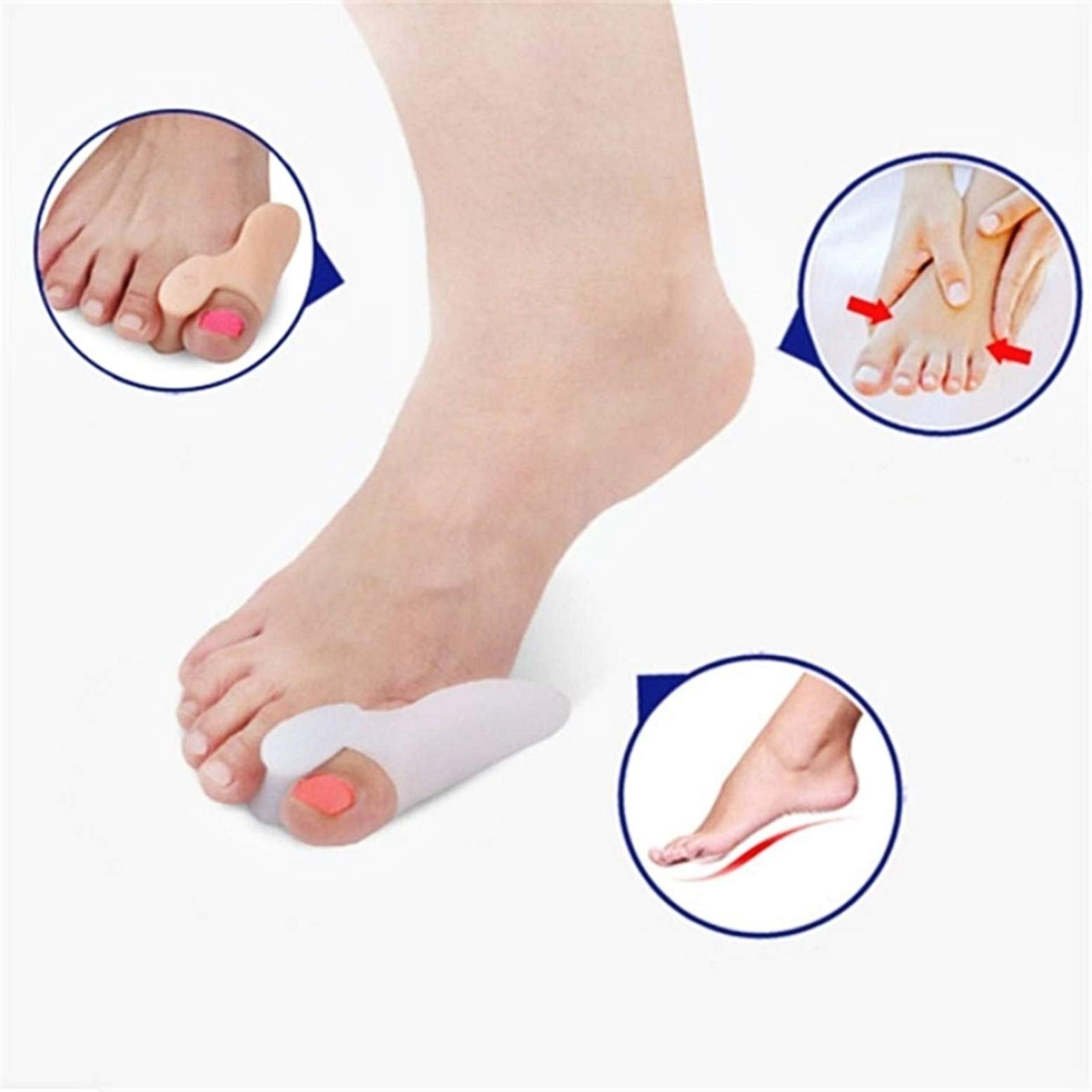 Коректор Hallux Valgus Гель Медичний Силікон 6 штук Бежевий, фото №6
