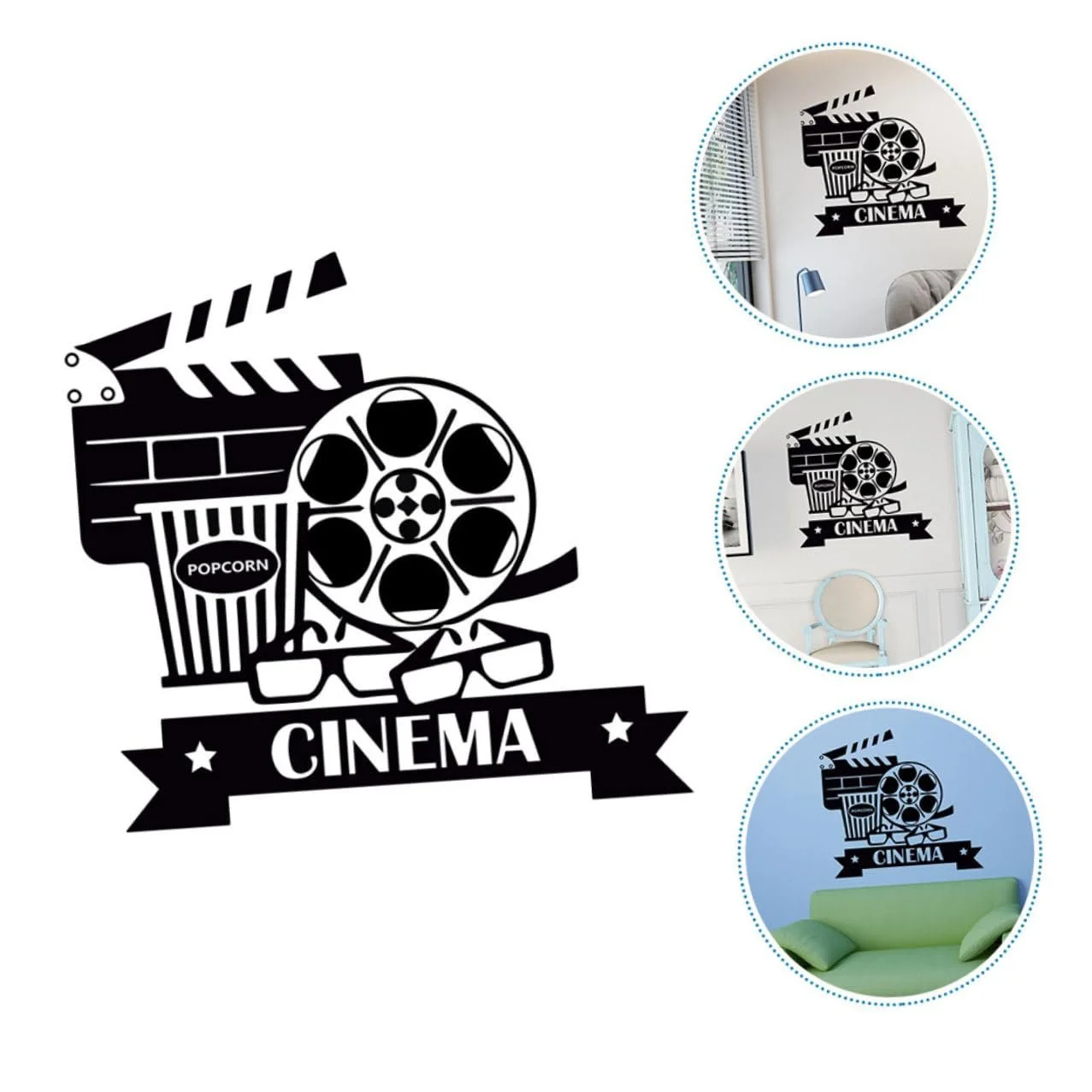 Наклейка на стіну NOLITOY Кіно Самоклеюча ПВХ, фото №6