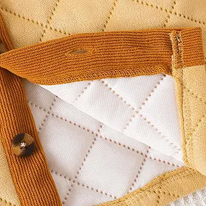 Куртка стьобана для дівчат з вельветовим коміром synthetic.ua - Фото 1