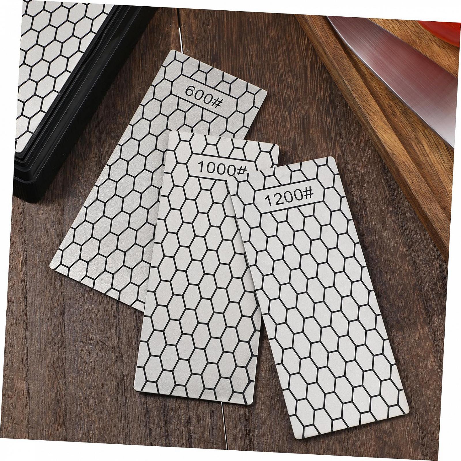 Алмазные шлифовальные пластины Ipetboom набор 3 шт. разной зернистости для шеф-ножей, фото №9