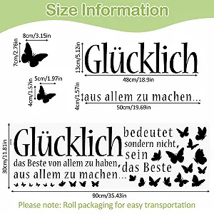 Наклейка на стіну Living Room Sayings Метелики Чорний 90 x 30 см synthetic.ua - Фото 1