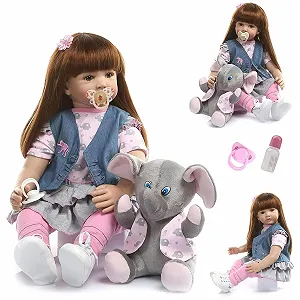 Кукла ZIYIUI Reborn Dolls Toddler 24 дюйма 60 см мягкий винил силикон реалистичная детская кукла ручной работы девочка - Фото 1