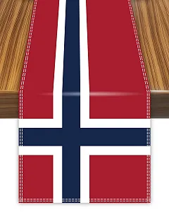 Купити Ранер Norwegian Flag 30 x 180 см оксамитова з прапором Норвегії - Фото 1 Ранер Norwegian Flag 30 x 180 см оксамитова з прапором Норвегії - Фото 1