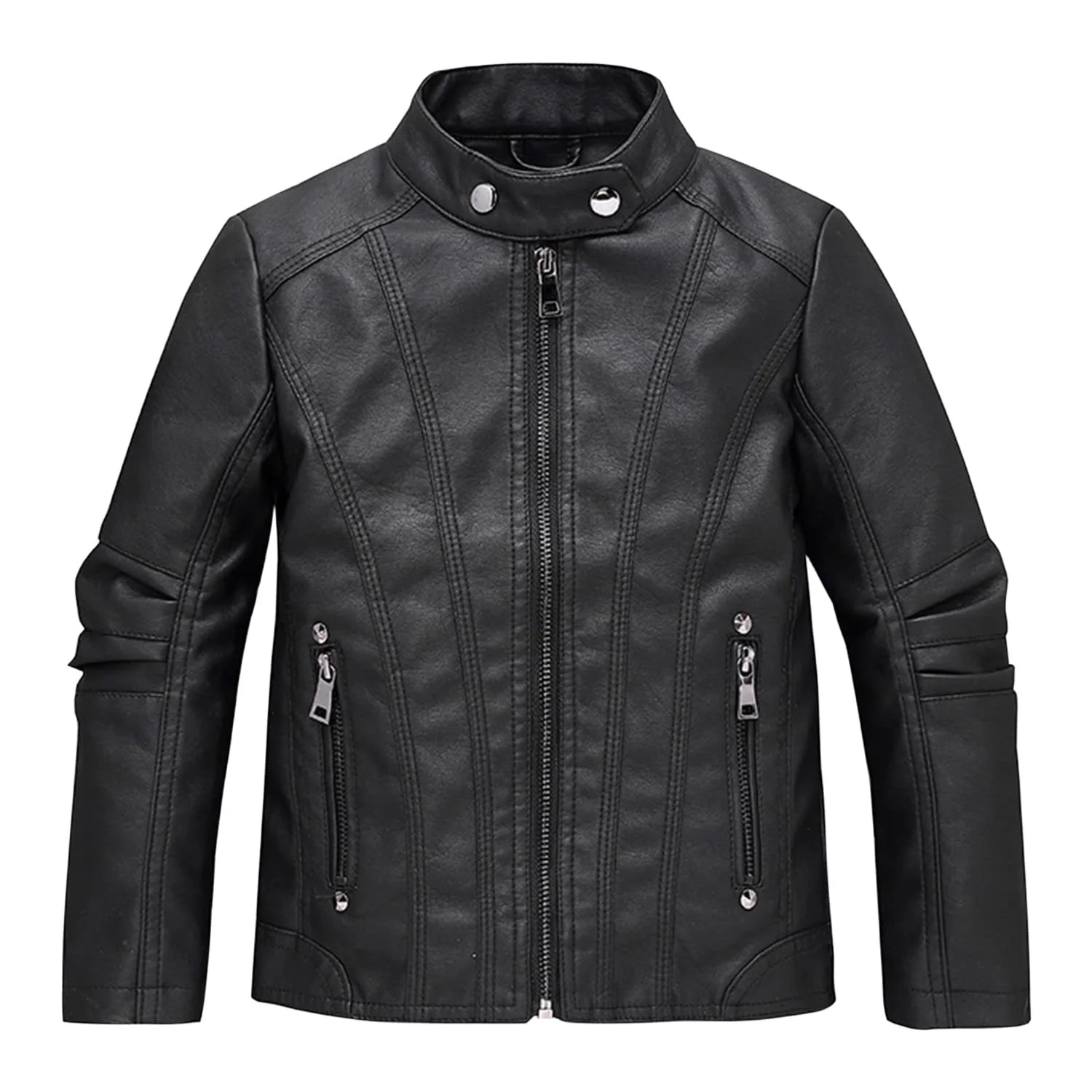 Шкіряна куртка Petalum Дитяча штучна шкіра Чорна, фото №1