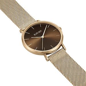 Женские часы BURKER Ruby Round, нержавеющая сталь, круглые, кварцевые, аналоговые, водонепроницаемые 3 ATM, 38 мм synthetic.ua - Фото 1