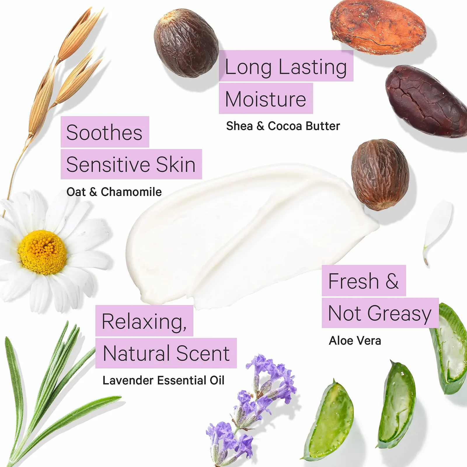 Лосьйон для тіла Tree To Tub Лаванда, олія ши для сухої шкіри, зволожуючий, для чутливої шкіри, фото №3