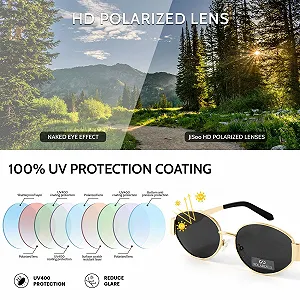 Солнцезащитные очки Овальные JiSoo Ретро Поляризованные Женские 90-х Стиль Модные synthetic.ua - Фото 1