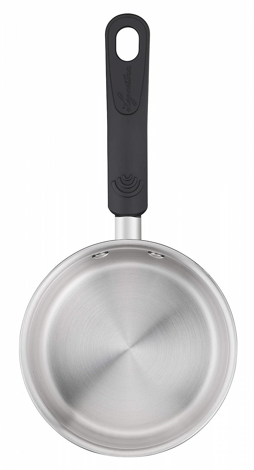 Кастрюля Lagostina Pratica 14 см с длинной ручкой для индукции нержавеющая сталь серая, фото №2