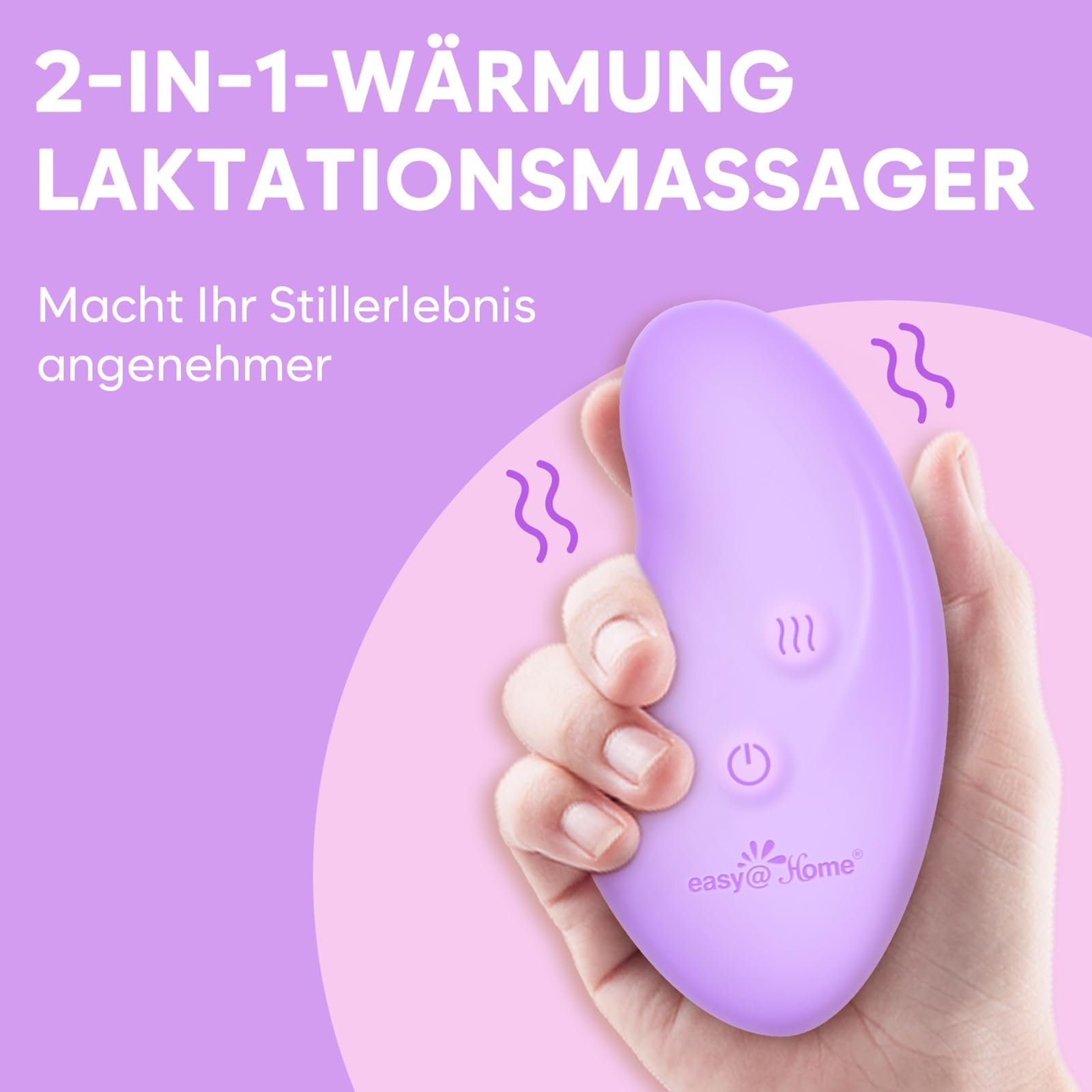 Массажер и молокоотсос для груди электрический Easy@Home 2-в-1 с вибрацией и нагреванием., фото №2 Массажер и молокоотсос для груди электрический Easy@Home 2-в-1 с вибрацией и нагреванием., фото №2